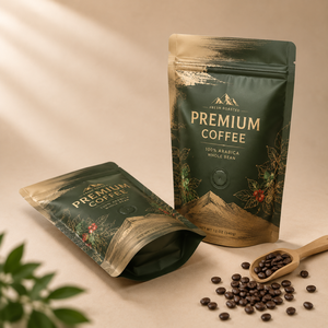 Bolsas Personalizadas con Cierre Hermético y Diseño Impreso en Huecograbado, Resistentes a la Humedad, para Empacar Café en Polvo - Product Image 1