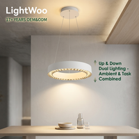 Lustre suspendu moderne de 1,2 m réglable pour salon, chambre d'hôtel élégante, longue suspension, intensité variable