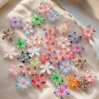 20Pcs Hiasan Kuku Bunga Resin 3D Lembut dan Fleksibel, Bunga Lily Kristal Es Jelly untuk Kuku Tempel, Manikur DIY Grosir Campuran