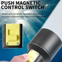 Lampe de poche de plongée sous-marine Led extérieure professionnelle lampe de poche tactique à lumen élevé lumière de torche Rechargeable Super lumineuse