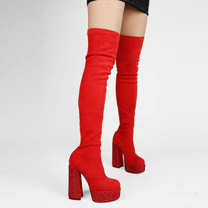 סין מפעל נעלי נשים הבוהן מחודדת סקסי ירך גבוהה מגפי לנקבה מעל הברך גבוהה מותאם אישית גדול גודל 45 - Product Image 5
