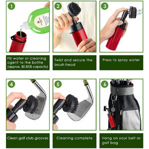 Brosse de nettoyage de clubs de golf en gros avec logo, accessoires de golf en plastique, brosse à eau personnalisée pour articles promotionnels - Product Image 3