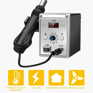 Estación de Soldadura 2 en 1 Podofo, Estación de Soldadura y Retrabajo con Aire Caliente, Corrección de Temperatura Digital, Función de Reposo para Manualidades - Product Image 6