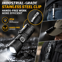 Lampe de poche LED XHP50, 500 Lumens, torche de poche rechargeable par USB avec mise au point zoomable, batterie 16340, mini lampe EDC pour le travail et le camping