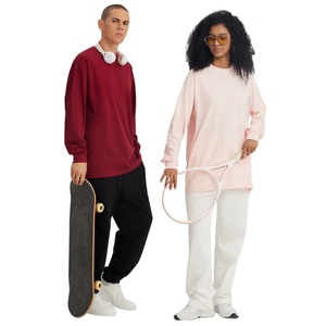 Sweat-shirt ras du cou haut de gamme 240gsm Pull vierge surdimensionné unisexe - Product Image 6