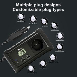 Convertisseur de courant pour voiture DC 12V vers AC 220V 200W, adaptateur universel pour voiture avec 2 USB et 2 Type-C, adaptateur pour voiture avec écran LCD intelligent - Product Image 5