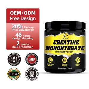 DUOZI Créatine Monohydrate en Poudre Micronisée 250G Sans Gluten Développe la Masse Musculaire Mince Énergie Accrue - Product Image 1