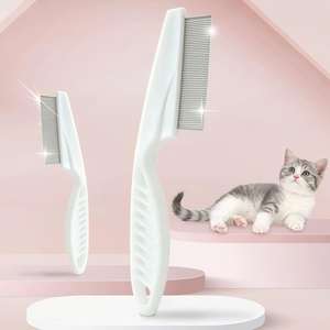 Peine Profesional para Pulgas y Garrapatas de Mascotas |   Cepillo de Dientes Finos para Perros para Eliminar <span class=keywords><strong>Caspa</strong></span>, Crostas y Residuos |   Suave con la Piel de las Mascotas - Product Image 1