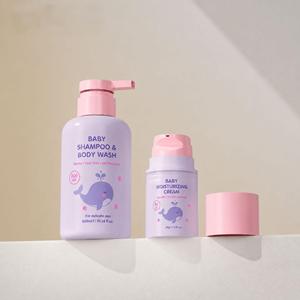 Nuevo Set de Botellas para Cuidado del Bebé, Botella Redonda con Bomba de 300ml y 500ml, Botella de Champú, Botella de Loción sin Aire de 50ml de PP - Product Image 1