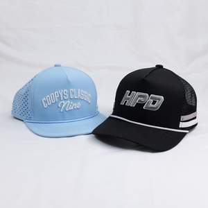 Casquette de baseball respirante en maille avec cordon, 5 panneaux, style camionneur, livraison fiable, logo 3D personnalisé, Gorras - Product Image 1