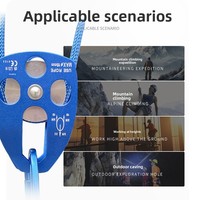 Poulie latérale mobile en aluminium pour randonnée et escalade en extérieur, grande poulie de traversée, modèle double/simple CA1098