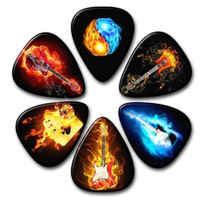 Médiators de guitare imprimés personnalisés médiators en celluloïd avec étui assortis médiators d'impression numérique couleur