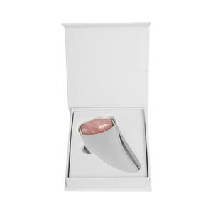 أداة Mushang مع شعار مخصص مدلك بكرة معدنية Guasha كوارتز وردي 2 في 1 بكرة اليشم بمقبض Gua Sha - Product Image 3