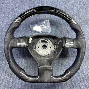Ytcarbon พวงมาลัยคาร์บอนไฟเบอร์350มม. แบนด้านล่างสำหรับรถแข่งสปอร์ตสำหรับโปโล <span class=keywords><strong>Jetta</strong></span> MK4 <span class=keywords><strong>MK5</strong></span> MK6 MK7 - Product Image 5
