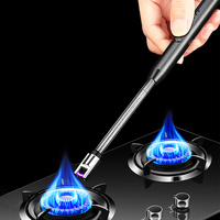 Coupe-vent Cuisine Électrique Usb Briquet Longue Bougie Barbecue Cuisinière À Gaz Pistolet D'allumage Camping Rechargeable Arc Sans Flamme Plasma Briquet