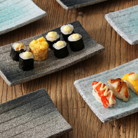 Vaisselle en céramique pour la cuisine japonaise, assiette de service en grès pour bar à sushis