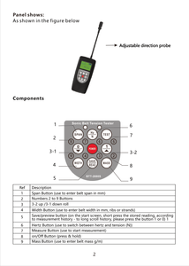 Medidor de Frecuencia de Banda Sónica del Fabricante, Probador de Tensión de Banda Acústica BTT-2880S 10-680Hz - Product Image 1