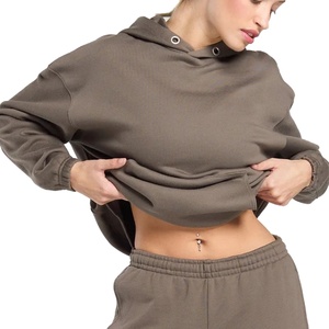 Trendy Brand New Loose Autumn Winter Plus Size Custom Logo Printed 100% Cotton <b>Workout</b> Women's Long Sleeve <b>Hoodies</b> - Product Image 4