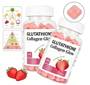 Gommes à mâcher multivitaminées au collagène et au glutathion à la saveur de fraise, 60 gommes, favorise la santé de la peau, le système immunitaire, végétalien, pour adultes - Product Image 5