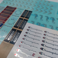 Autocollant de logo en métal transparent de précision électroformé personnalisé |   Étiquette adhésive ultra-fine en nickel pour emballage de luxe