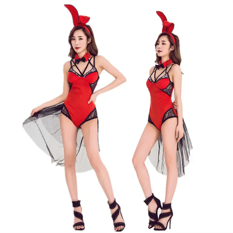 Carnival Easter Cosplay Sexy Bunny Costume for Women Adult Erotic Rabbit Lingerie with Headwear