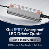 Driver LED IP67 45W-200W 110-240V DC12V/24V, alimentation à tension constante, transformateur d'éclairage extérieur, CE RoHS