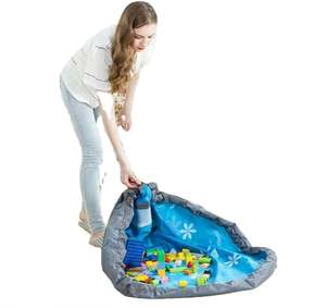 Tapis de jeu pour enfants et sac de rangement organisateur de jouets Conteneur portable pour ranger les jouets d'enfants Matelas de camping pique-nique - Product Image 4