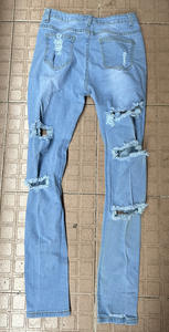 Pantalones <span class=keywords><strong>vaqueros</strong></span> rasgados de talla grande 3xl a la moda para <span class=keywords><strong>mujer</strong></span>, ropa de calle con agujeros <span class=keywords><strong>rotos</strong></span>, pantalones elásticos de cintura alta, pantalones <span class=keywords><strong>vaqueros</strong></span> informales para <span class=keywords><strong>mujer</strong></span> - Product Image 3