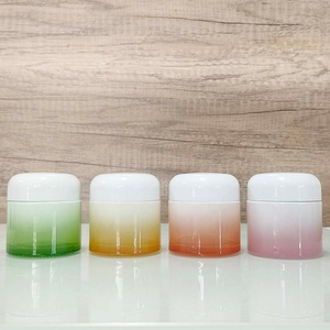 30g 50g 100g Skincare Matte Red Blue pink Body Butter Powder Lip Mask <b>Scrub</b> Bath Salts Containers Glass Cream Cosmetic Jars - Product Image 1