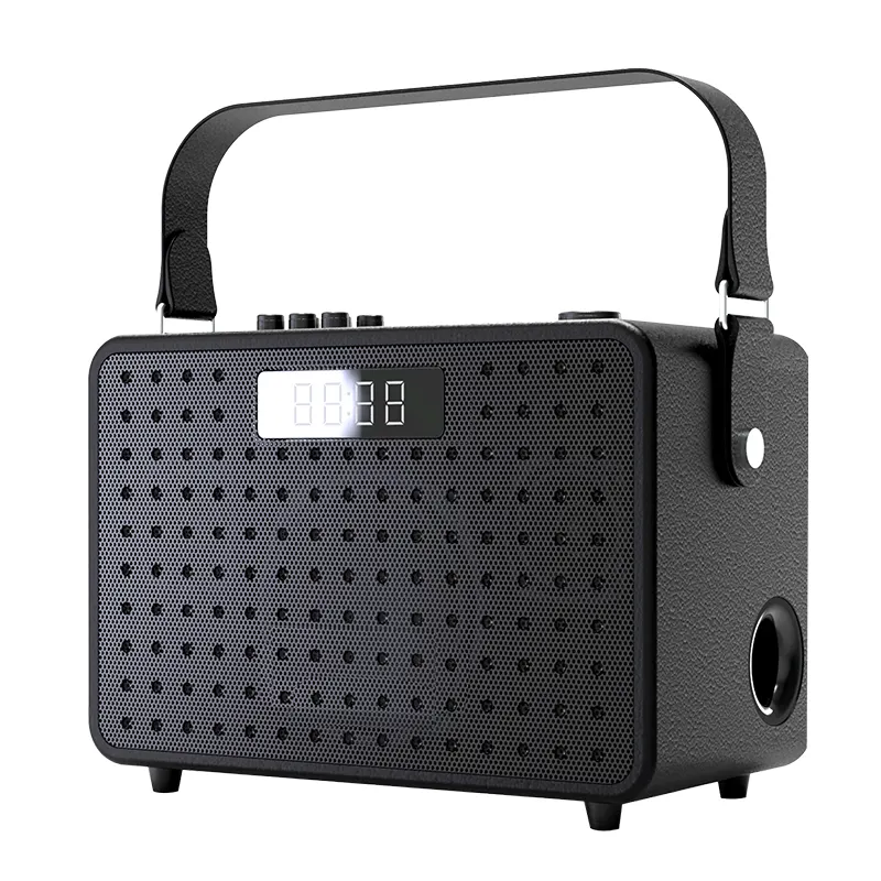 PartyBox Speaker Luar Ruangan, Speaker Luar Ruangan Sistem PA dengan Lampu Bass Portabel, Bluetooth Nirkabel, Speaker Luar Ruangan, Kotak Pesta Trolly