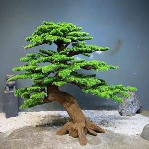 Fábrica personalizar 1,5 M de altura verde ciprés Artificial bonsái interior exterior gran árbol de pino falso <span class=keywords><strong>para</strong></span> decoración de paisajismo de Hotel - Product Image 1