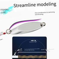 Umpan Pancing Aotuo Bionic Treble Hook Long Cast Angled Cut Spoon Lure untuk Memancing Ikan Bass Air Tawar (Laris Terjual)