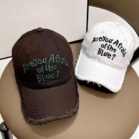 Casquette de baseball brodée personnalisée OEM, style vintage délavé, visière usée, ajustée, style Dad Cap, mode Hip Hop, unisexe, vente en gros