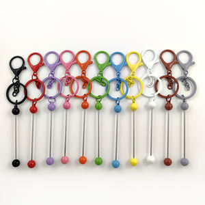 Personnalisé perlé 16 couleurs fermoir porte-clés bricolage perles de silicone bijoux artisanat perles porte-clés barres pour Halloween cadeau de noël - Product Image 6