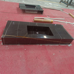 Mur d'accentuation intérieur en marbre poli noir et or Lauren de qualité supérieure TMZ Stone, style design moderne, pour hôtels et villas de luxe OEM/ODM - Product Image 4