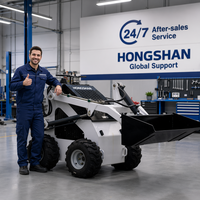 Minipala Gommata Compatta CE ISO EPA con Motore Diesel da 35 CV, 700 kg, con Benna, Trivella, Spazzaneve, Trituratore Forestale, Martello Demolitore e Scavatrice a Catena