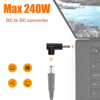 Vente en gros 240W GaN nitrure de gallium convertisseur d'angle 90 degrés DC5.5 * 2.5mm femelle vers 7406 4506 1145 mâle adaptateur secteur pour ordinateur portable