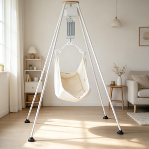 Hamaca Cuna Resistente para Bebés, Capacidad de Carga de 35 kg, Temporizador de Velocidad Ajustable de 0 a 4 Años, Doble Banco de Energía, Malla Transpirable, Uso Interior y Exterior - Product Image 1