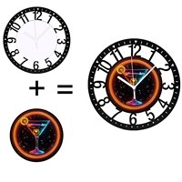 Horloge ronde en fer de style créatif de 25 cm avec un design unique