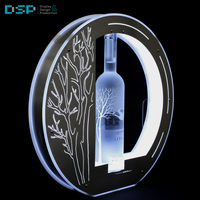 Usine DSP du Vietnam de haute qualité certifié ISO9001 armoire à vin élégante comptoir lumière LED présentoir à vin en acrylique