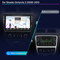 Junsun Autoradio Android Qualcomm Chip pour Skoda Octavia 2 A5 2008-2013 8 cœurs 4G Apple CarPlay Stereo 360 Caméra 1.8 Ghz
