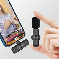 Mini microphone cravate sans fil 2,4 GHz à clipser pour smartphone, vlogging, diffusion en direct, enregistrement audio, vente en gros OEM