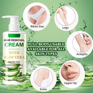 Crème dépilatoire pour le visage douce et non irritante Peau sensible Crème dépilatoire à l'aloe vera pour femmes Crème dépilatoire pour le visage - Product Image 3