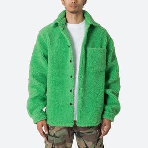 Chaqueta de Forro Polar Grueso de Alta Calidad para Hombre, con Botones, Estilo Urbano, con Pedrería, Chaquetas Sherpa - Product Image 2