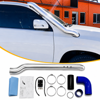 Snorkel de voiture tout-terrain 4x4 en acier inoxydable pour Toyota Hilux N70 N80 VIGO 2005 - 2014 Noir Acier Inoxydable Snorkel 4x4 Frontal