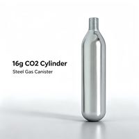 Cartouche de CO2 filetée premium 16g à sortie de gaz stable, cylindre de CO2 jetable pour gonflage de pneus de vélo