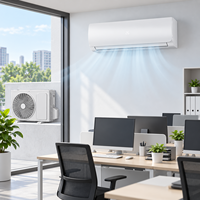 AC Split Inverter Bersertifikasi CE Panas dan Dingin U 5Hp 2Ton R410 A++ Suku Cadang Standar USA untuk Proyek Bengkel
