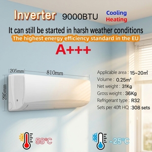 Nuovo Condizionatore d'Aria Inverter Smart Split Europeo <span class=keywords><strong>A</strong></span>+++ 9000BTU, Riscaldamento e Raffreddamento con Refrigerante R32 per Uso Domestico e Alberghiero - Product Image 1