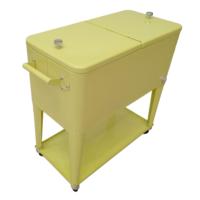 Chariot isotherme pliable 73L, nouvelle idée de produit, glacière métallique, boîte à glace pour garder au frais avec roues, idéal pour la pêche