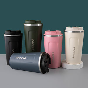 Taza de Café de Acero Inoxidable de Doble Pared de 400 ml con Vaso Térmico Aislado, Termo Portátil - Product Image 1